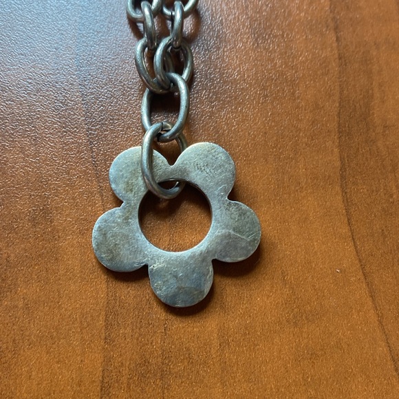 Sterling silver chain with Daisy charm 925 vintage flower - Picture 2 of 5